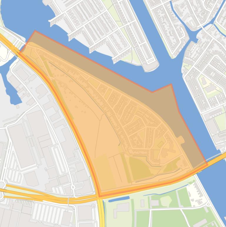 Kaart van de Havenbuurt.