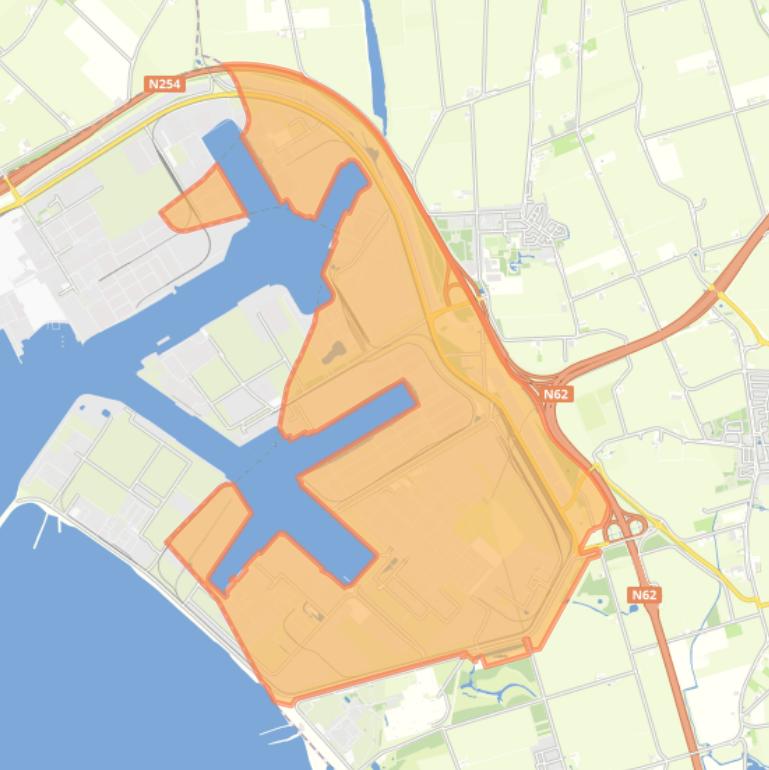 Kaart van de buurt Havengebied Sloe Nieuwdorp.