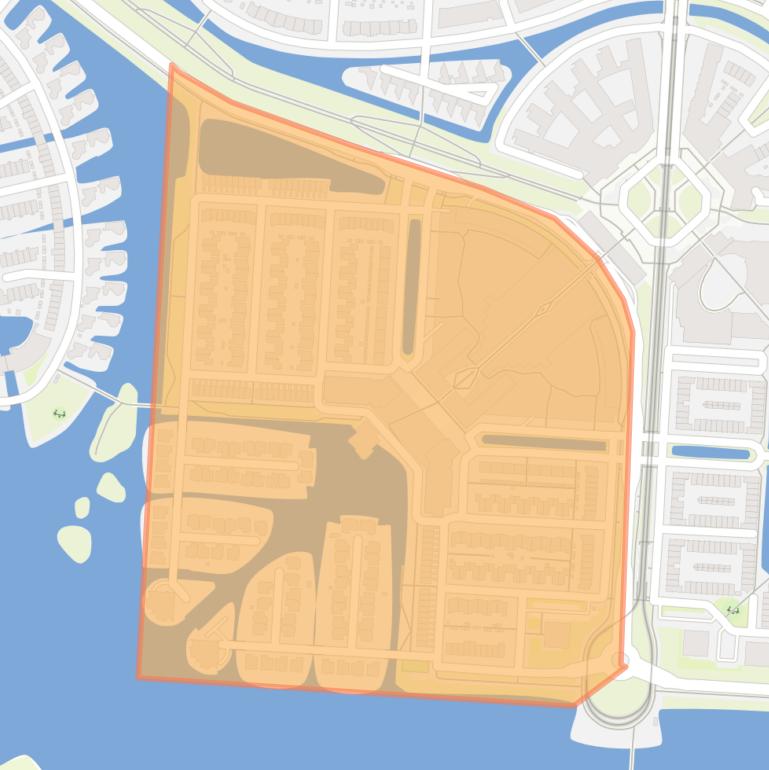 Kaart van de buurt Havenkwartier.