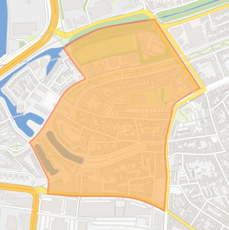 Kaart van de buurt Havenkwartier.