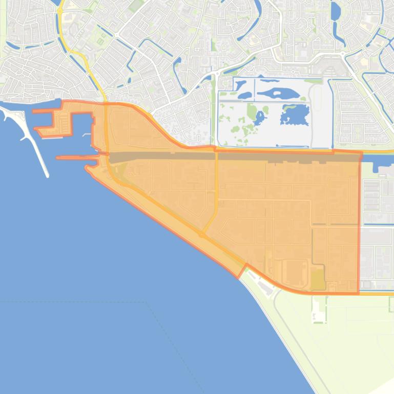 Kaart van de buurt Havens en industrieterrein.