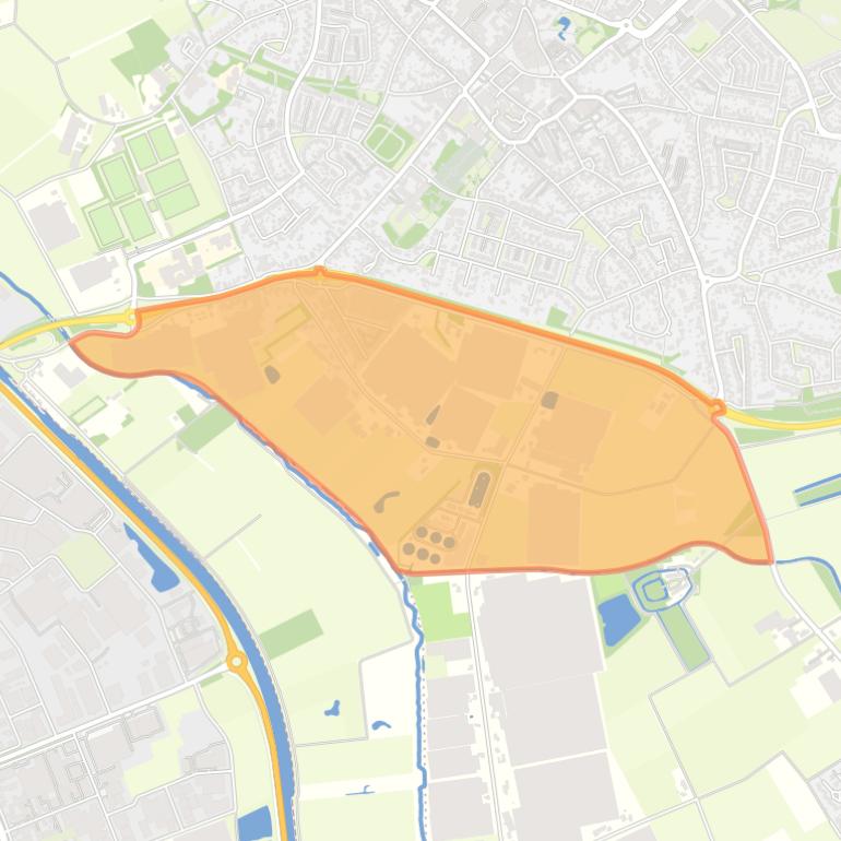 Kaart van de buurt Hazeldonk.