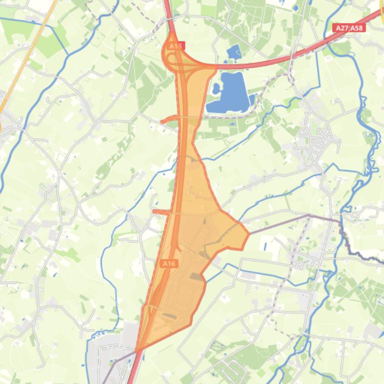 Kaart van de buurt Hazeldonk.