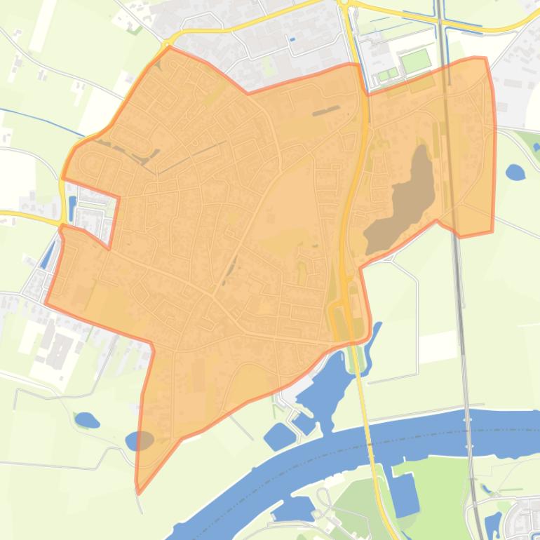 Kaart van de buurt Hedel.