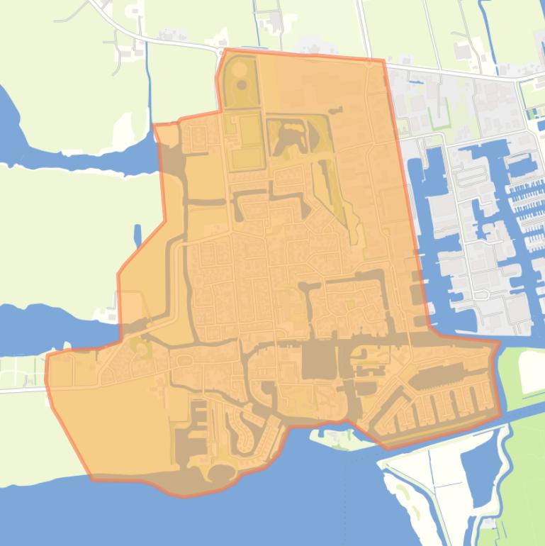 Kaart van de buurt Heeg.