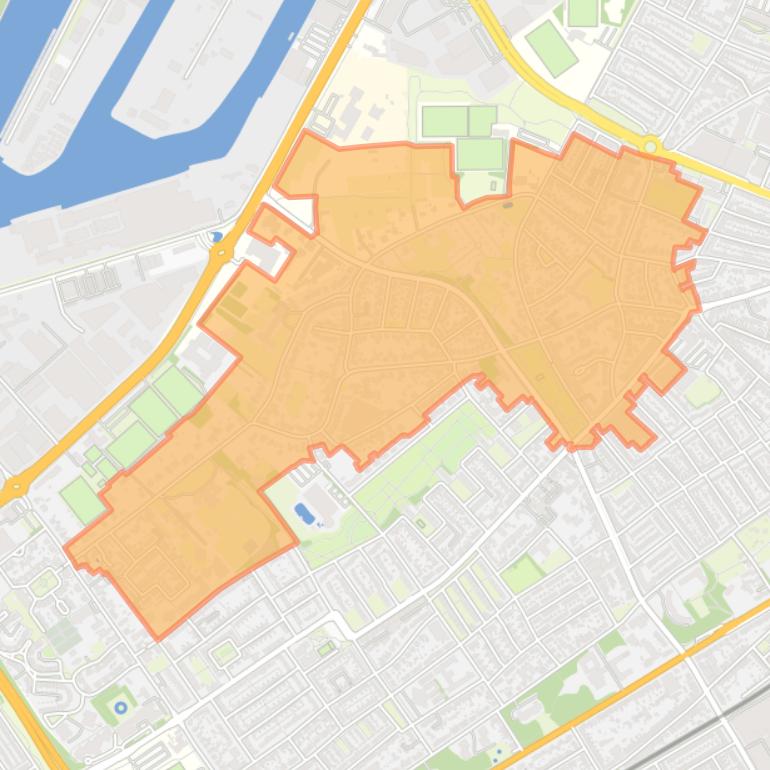 Kaart van de buurt Hees.