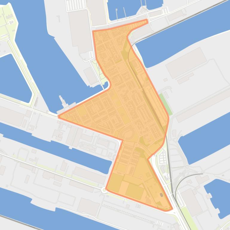 Kaart van de buurt Heijplaat.