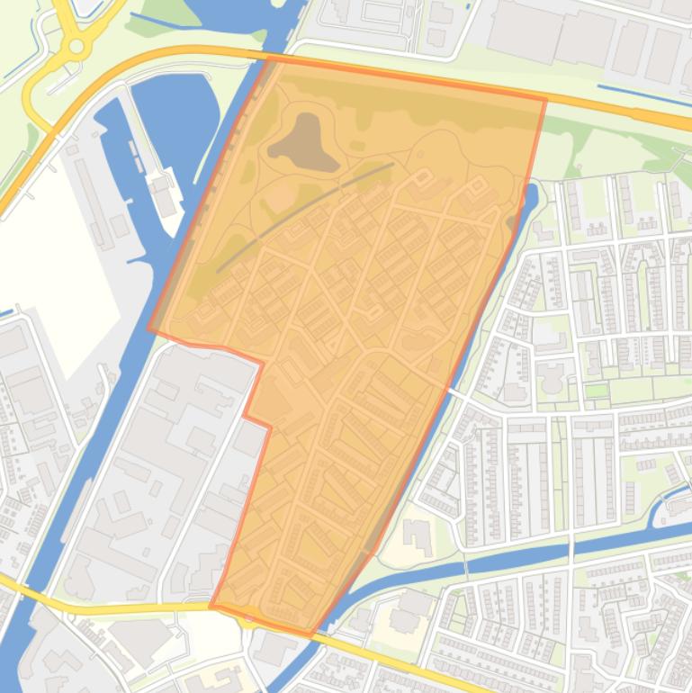 Kaart van de Heinsiusbuurt.