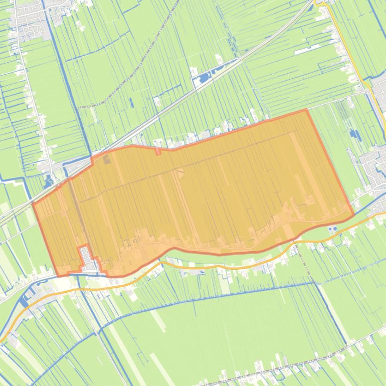 Kaart van de Hekendorpse buurt.