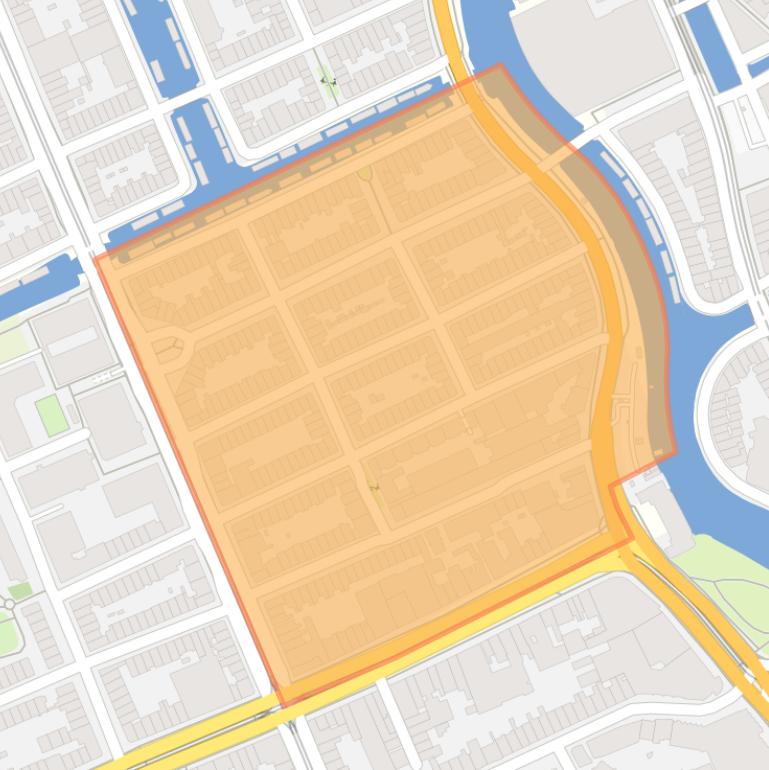 Kaart van de Helmersbuurt-Oost.