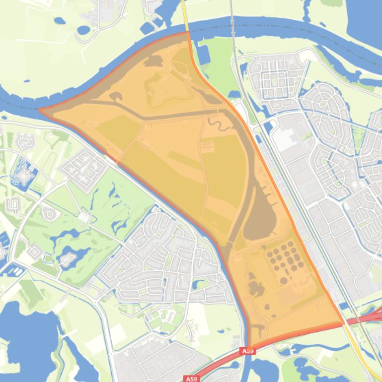 Kaart van de buurt Henriëttewaard.