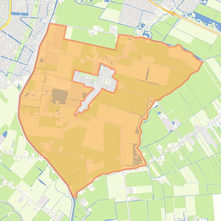 Kaart van de buurt Hensbroek Verspreide huizen.