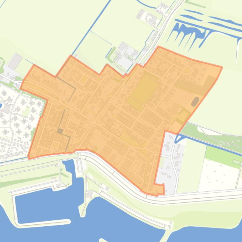 Kaart van de buurt Herkingen woonkern.