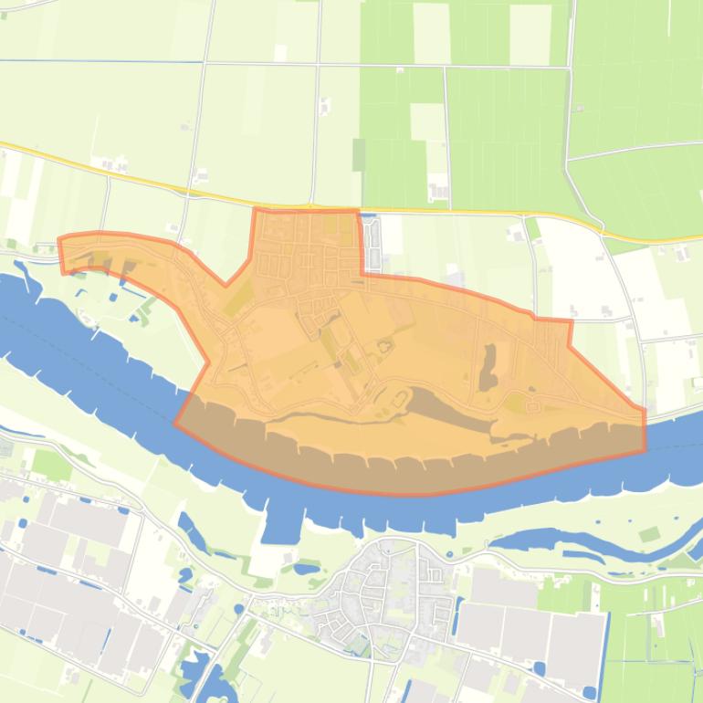 Kaart van de buurt Herwijnen.