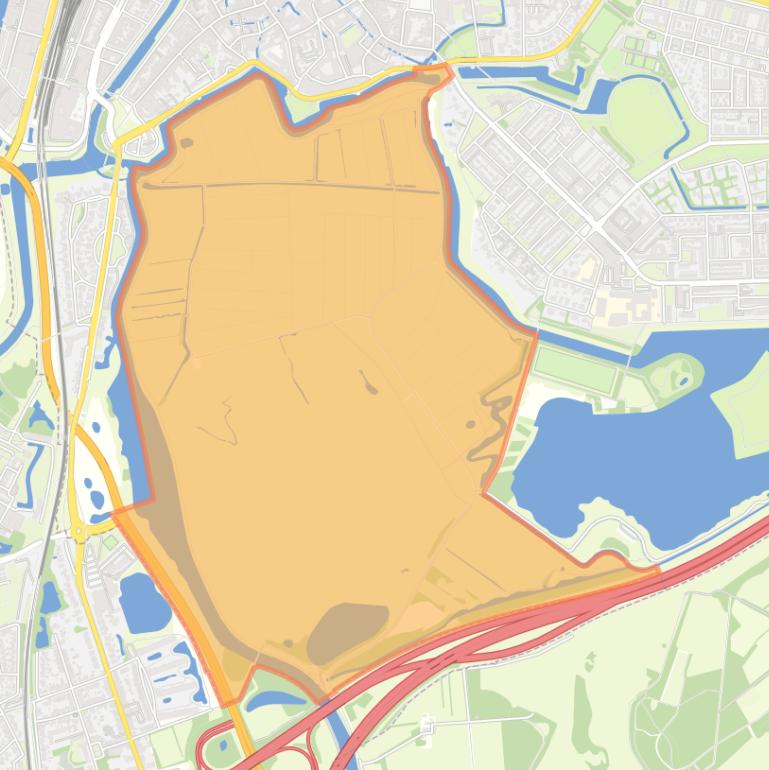 Kaart van de buurt Het Bossche Broek.