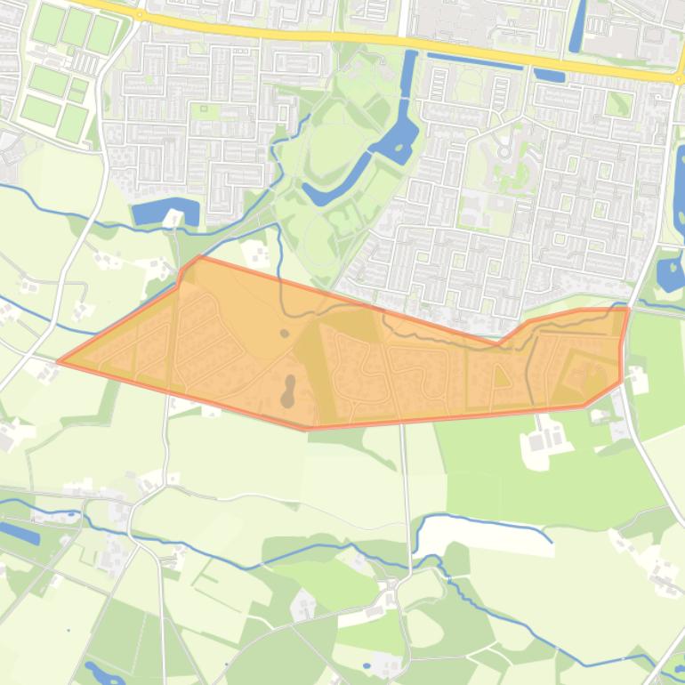 Kaart van de buurt Het Brunink.