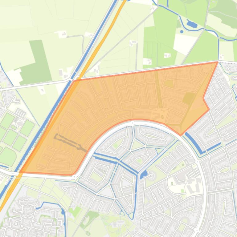 Kaart van de buurt Het Fetlaer en Spijkvoorder Enk.