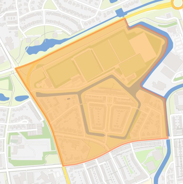 Kaart van de buurt Het Fort en omgeving.