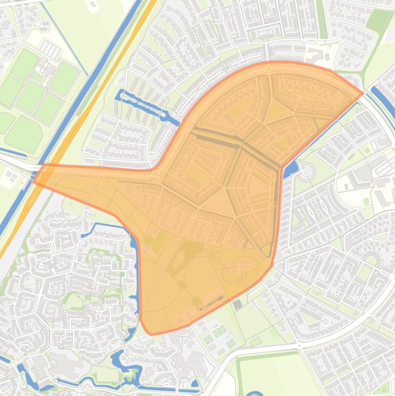 Kaart van de buurt Het Jeurlink.