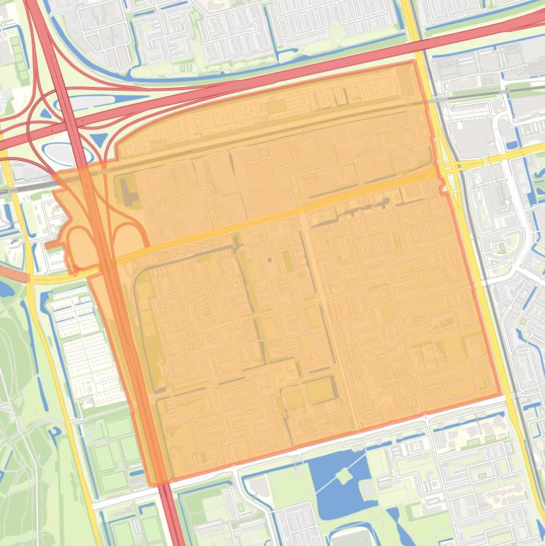 Kaart van de buurt Het Lage Land.