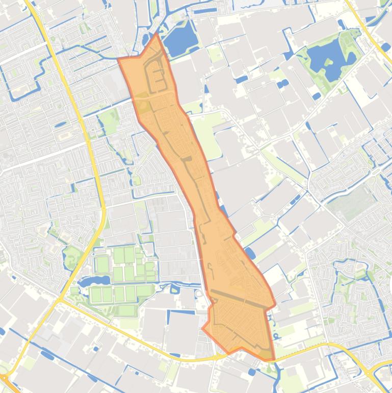 Kaart van de buurt Het Nieuwe water.