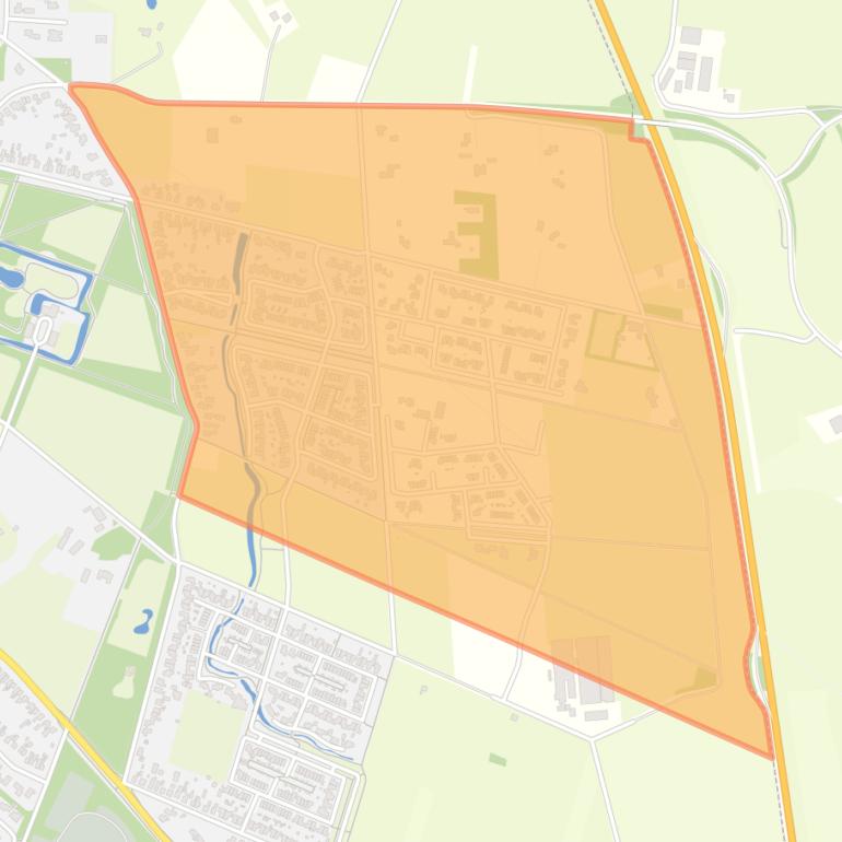 Kaart van de buurt Het Opbroek noord.