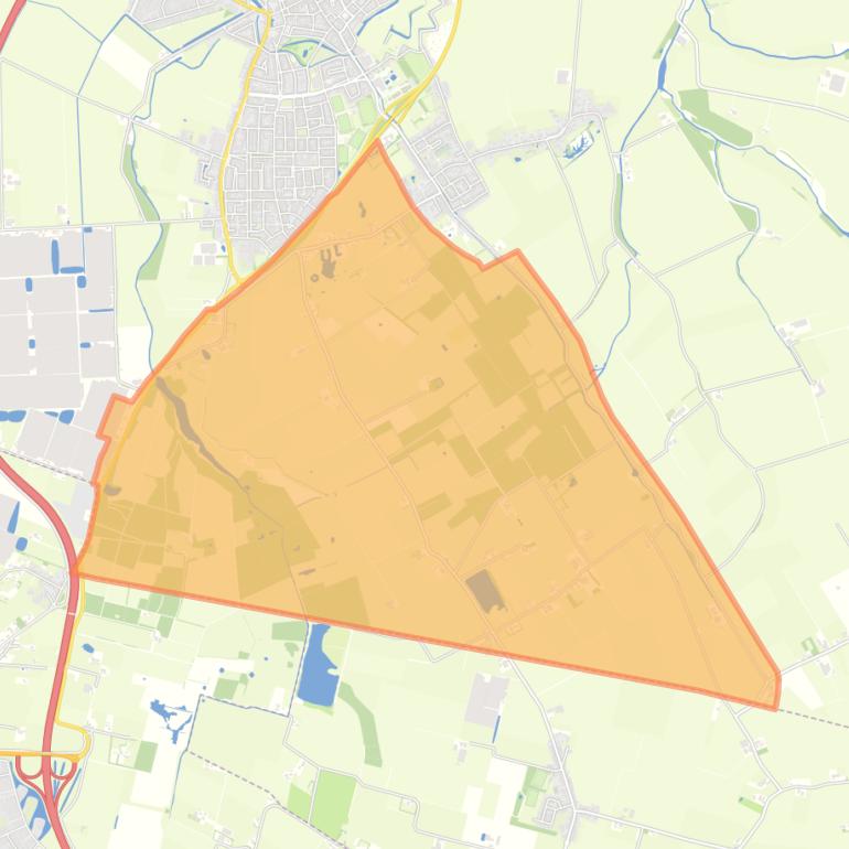 Kaart van de buurt Het Oudland.