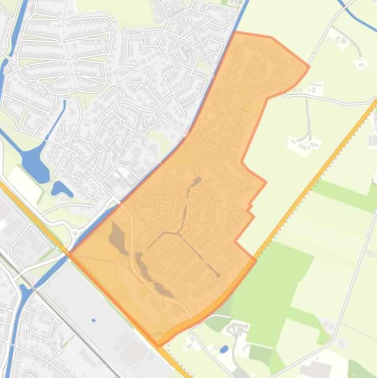 Kaart van de buurt Het Raan Oost.