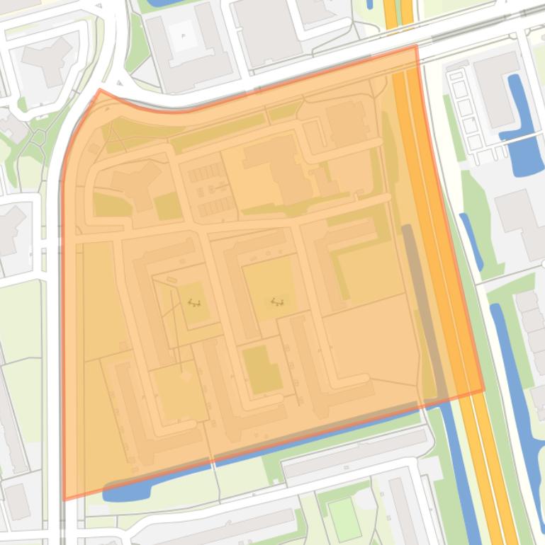 Kaart van de buurt Het Rode Dorp.