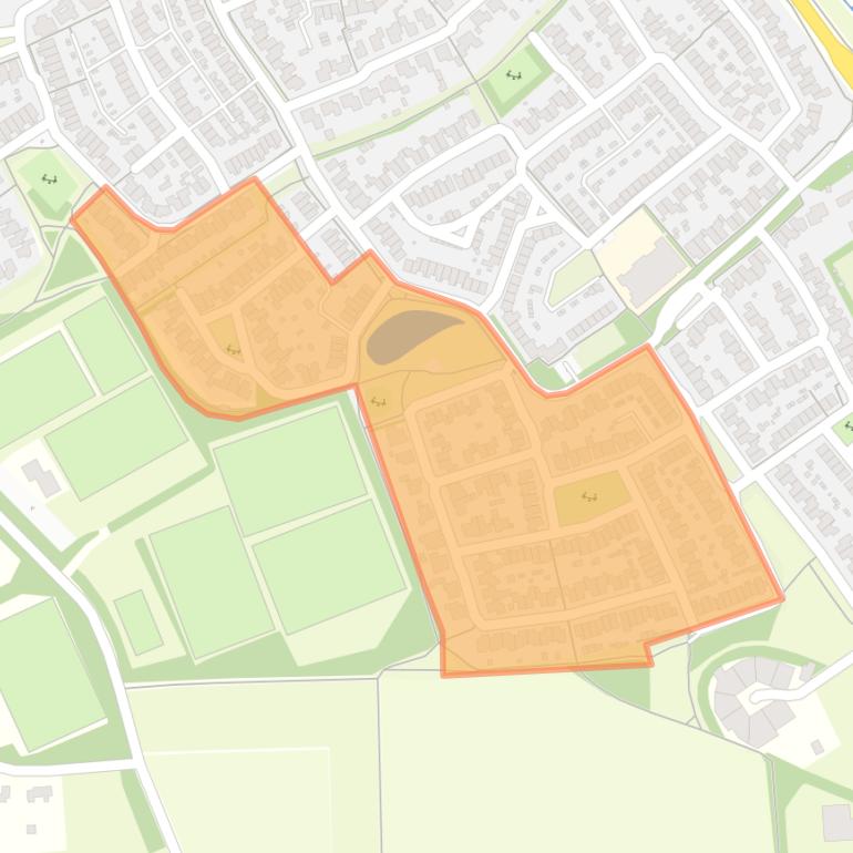 Kaart van de buurt Het Rul.