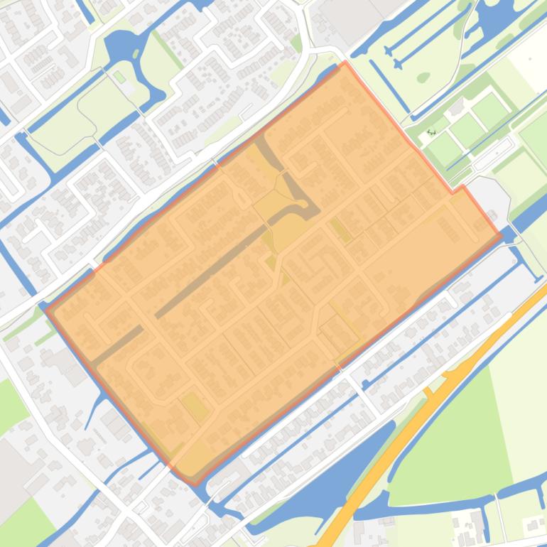 Kaart van de buurt Het Veer en omgeving.