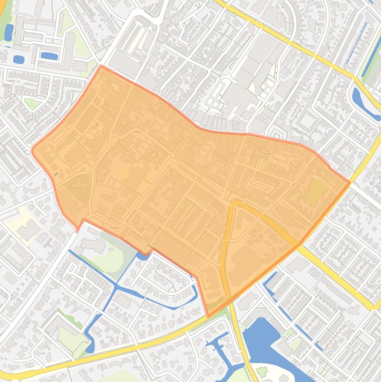 Kaart van de buurt Het Vierkant.