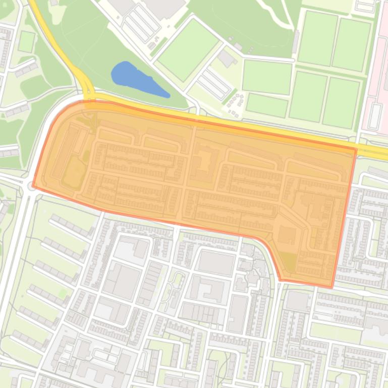 Kaart van de buurt Het Zand Noord-West.