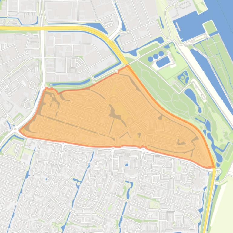 Kaart van de buurt Het Zand.