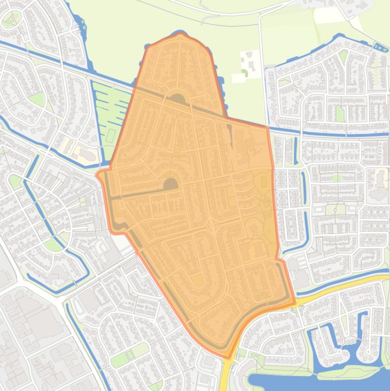 Kaart van de buurt Het Zilverpark.