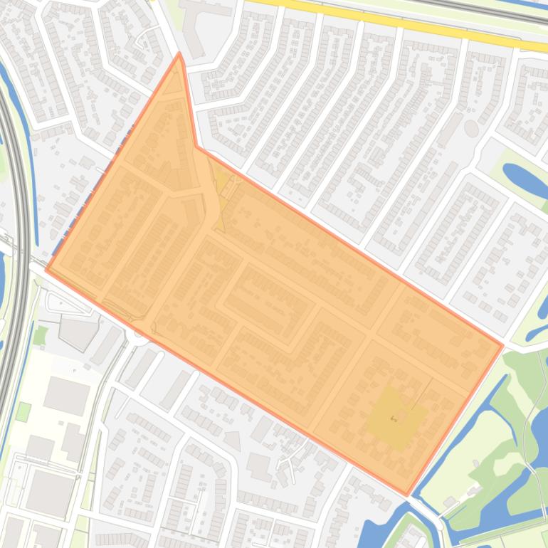 Kaart van de buurt Heysterbachstraat en omgeving.