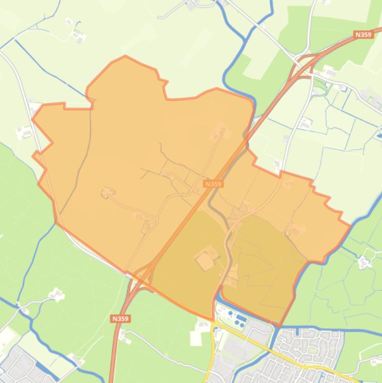 Kaart van de buurt Hichtum.