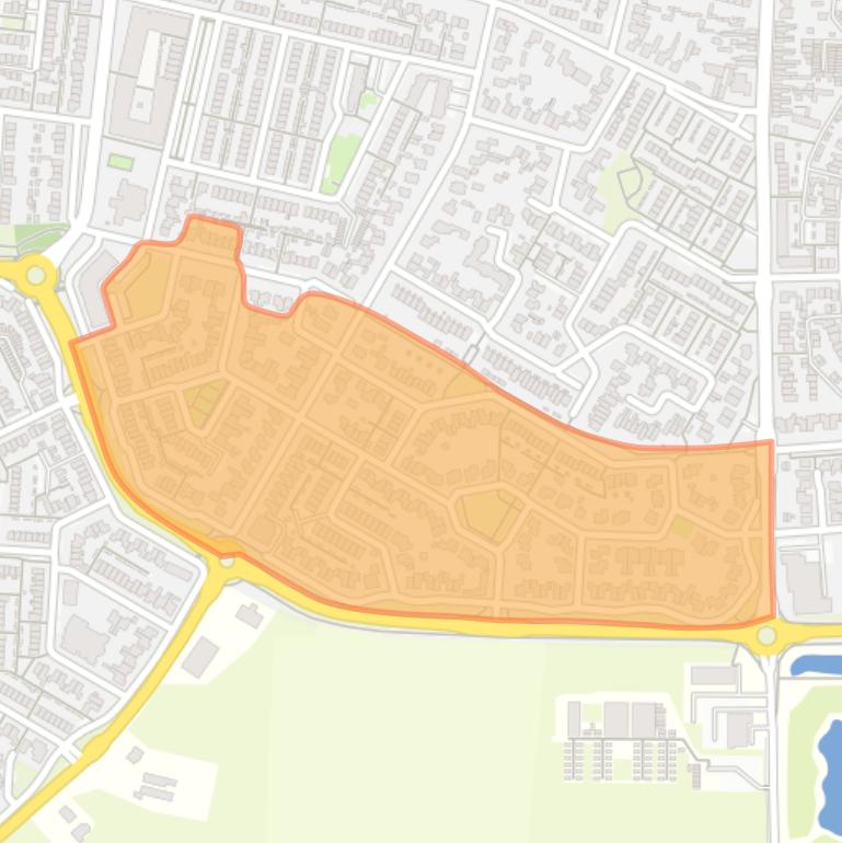 Kaart van de buurt Hil (zuid).