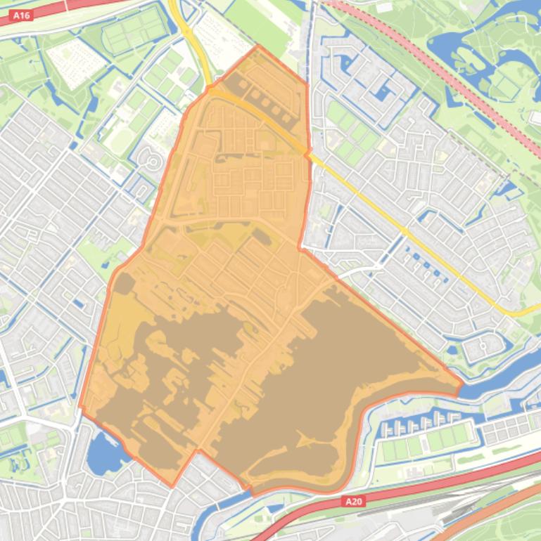 Kaart van de buurt Hillegersberg Noord.