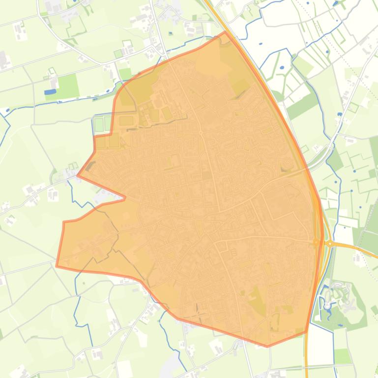 Kaart van de buurt Hilvarenbeek.