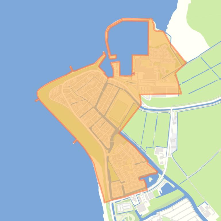 Kaart van de buurt Hindeloopen.