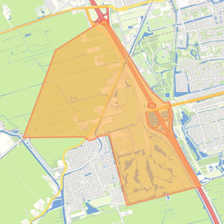 Kaart van de buurt Hodenpijl.