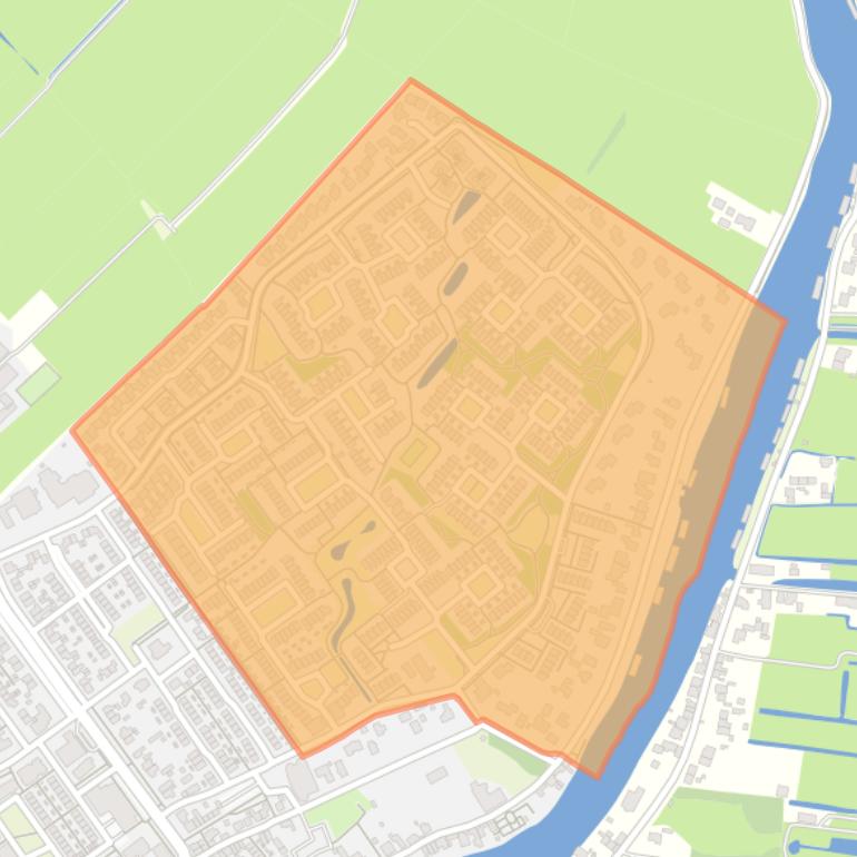 Kaart van de buurt Hoefijzer.