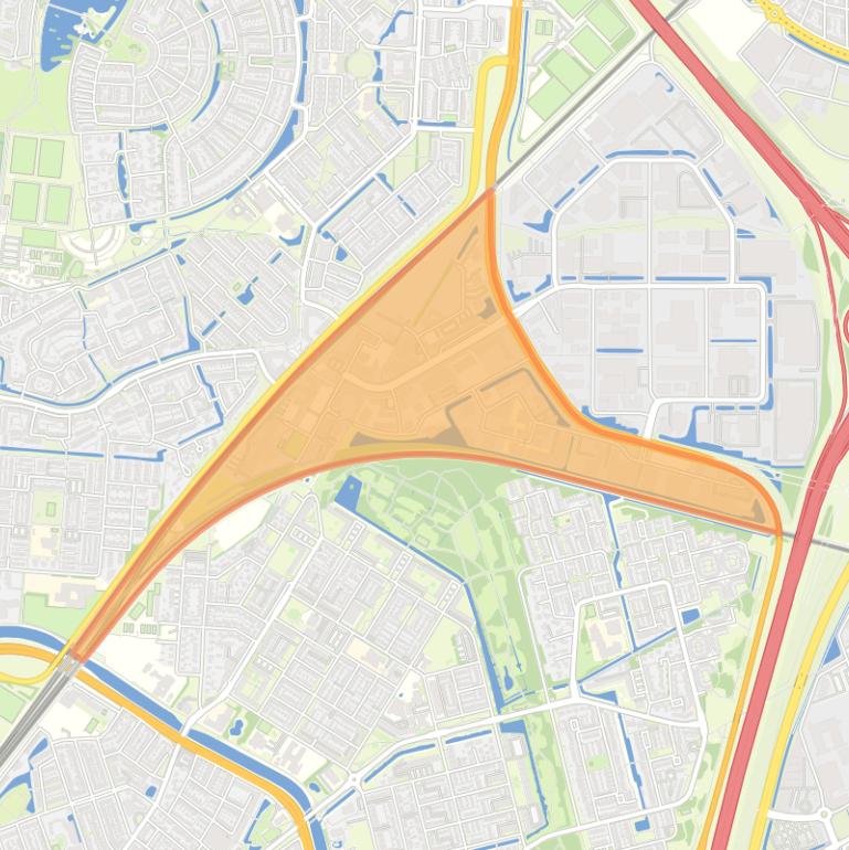 Kaart van de buurt Hoefkwartier.