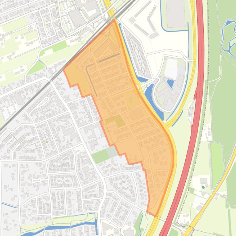 Kaart van de buurt Hoekveen en omgeving.