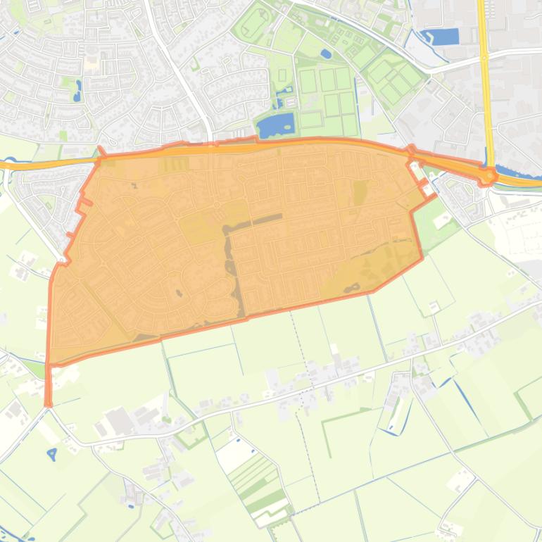 Kaart van de buurt Hoenderbos-Velmolen.