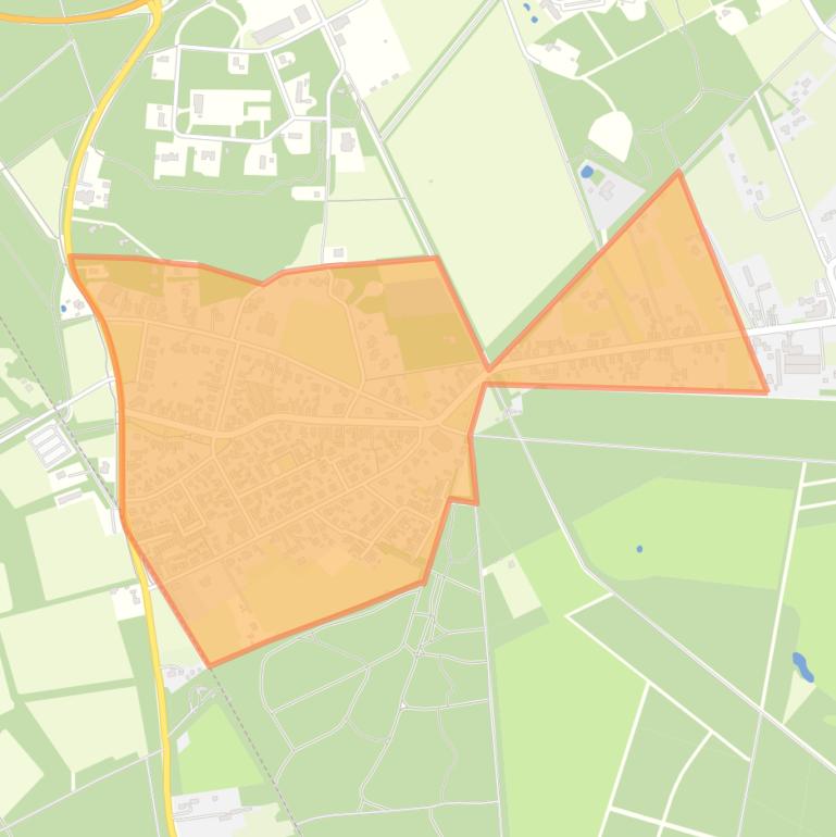 Kaart van de buurt Hoenderloo.