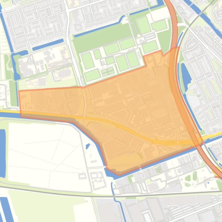 Kaart van de buurt Hoendiep.