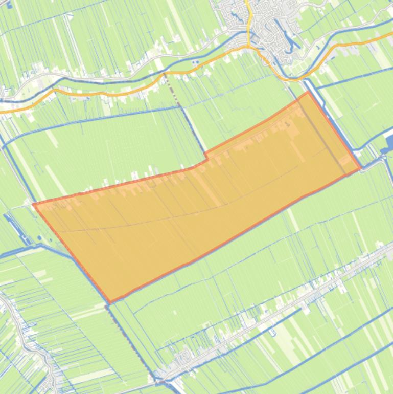 Kaart van de Hoenkoopse buurt.