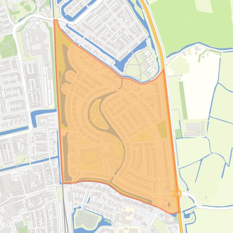 Kaart van de buurt Hoep-Noord.